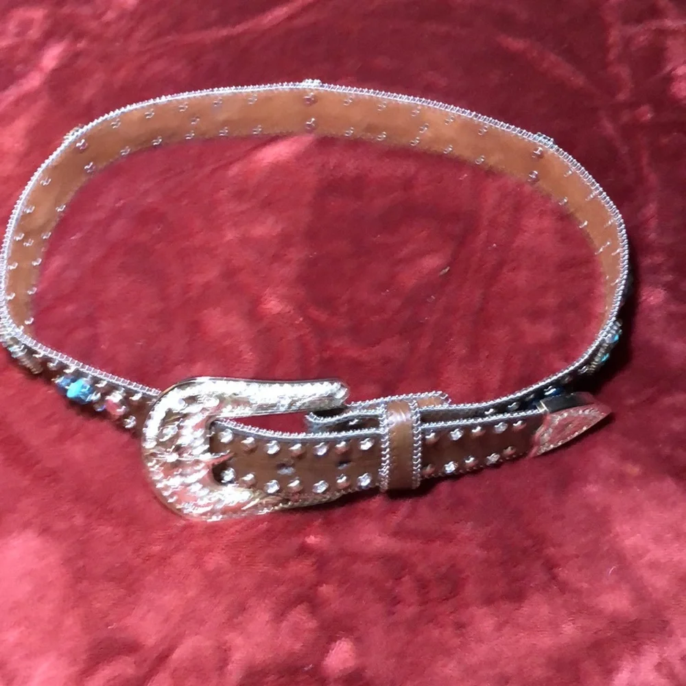 Turquoise Rhinestone Belt - Picture 6 of 10